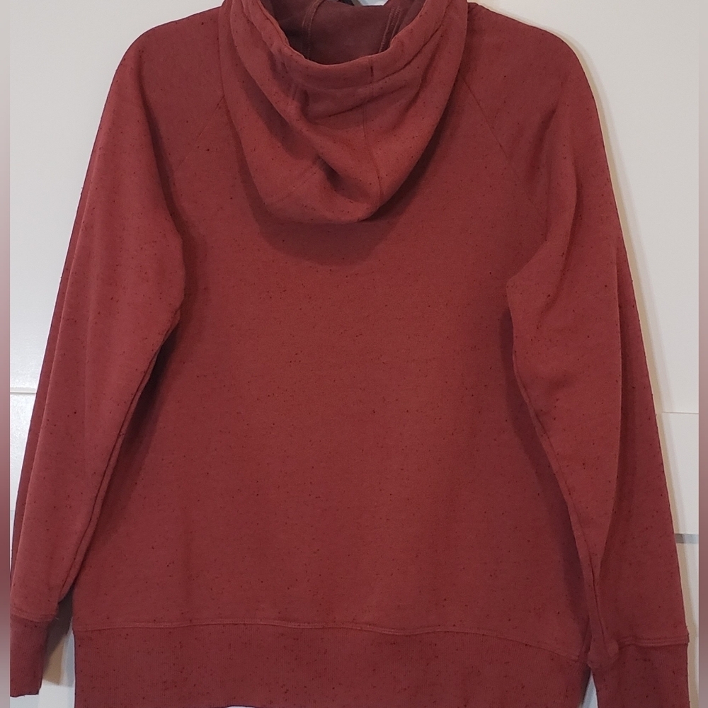 Under Armour Loose Logo Hoodie Cinnamon & Black Specs Kangaroo Pocket Sz Medium - Picture 15 of 15